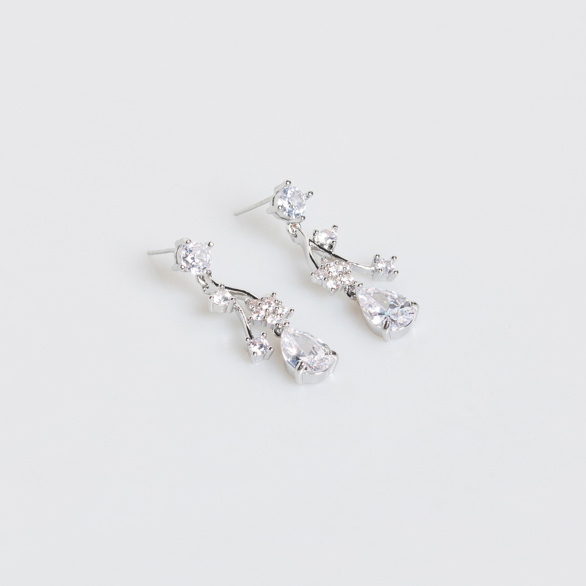 New Flower Branch Zircon Jewelry Set