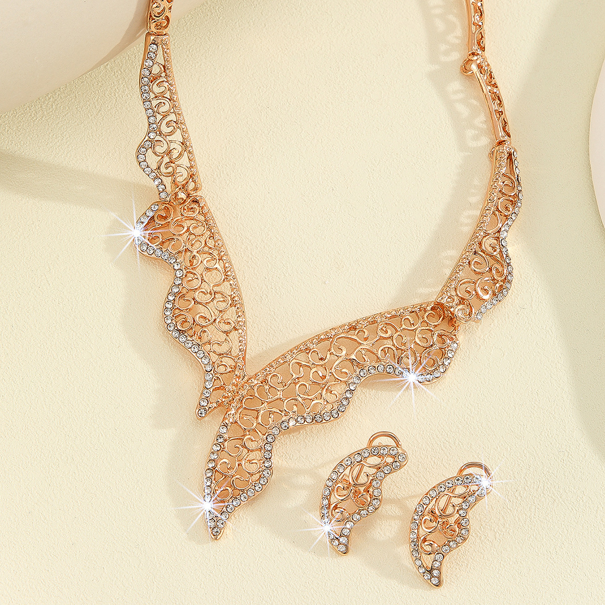 2-piece crystal jewelry set#TL4048