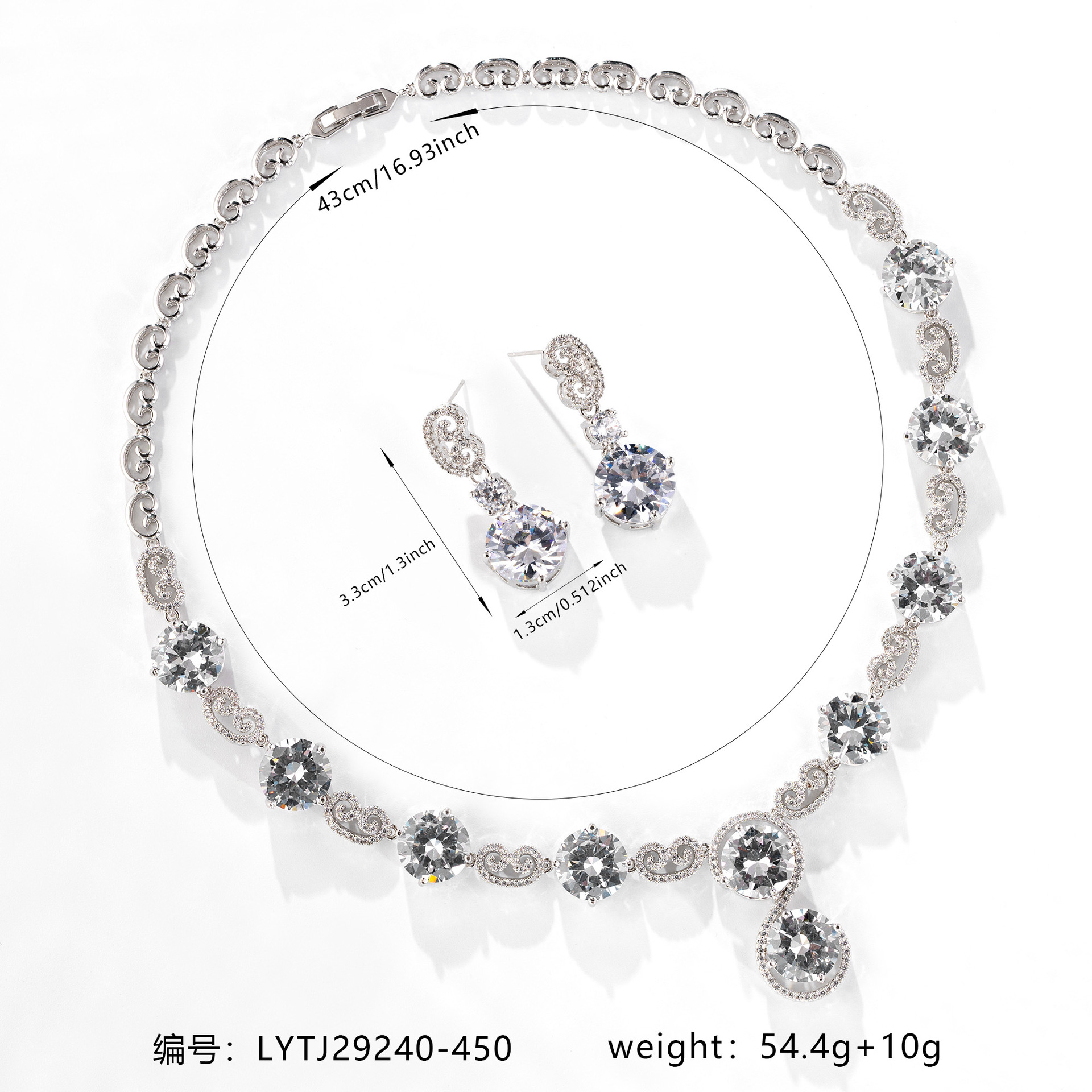 Zircon jewelry set#LYTJ29240