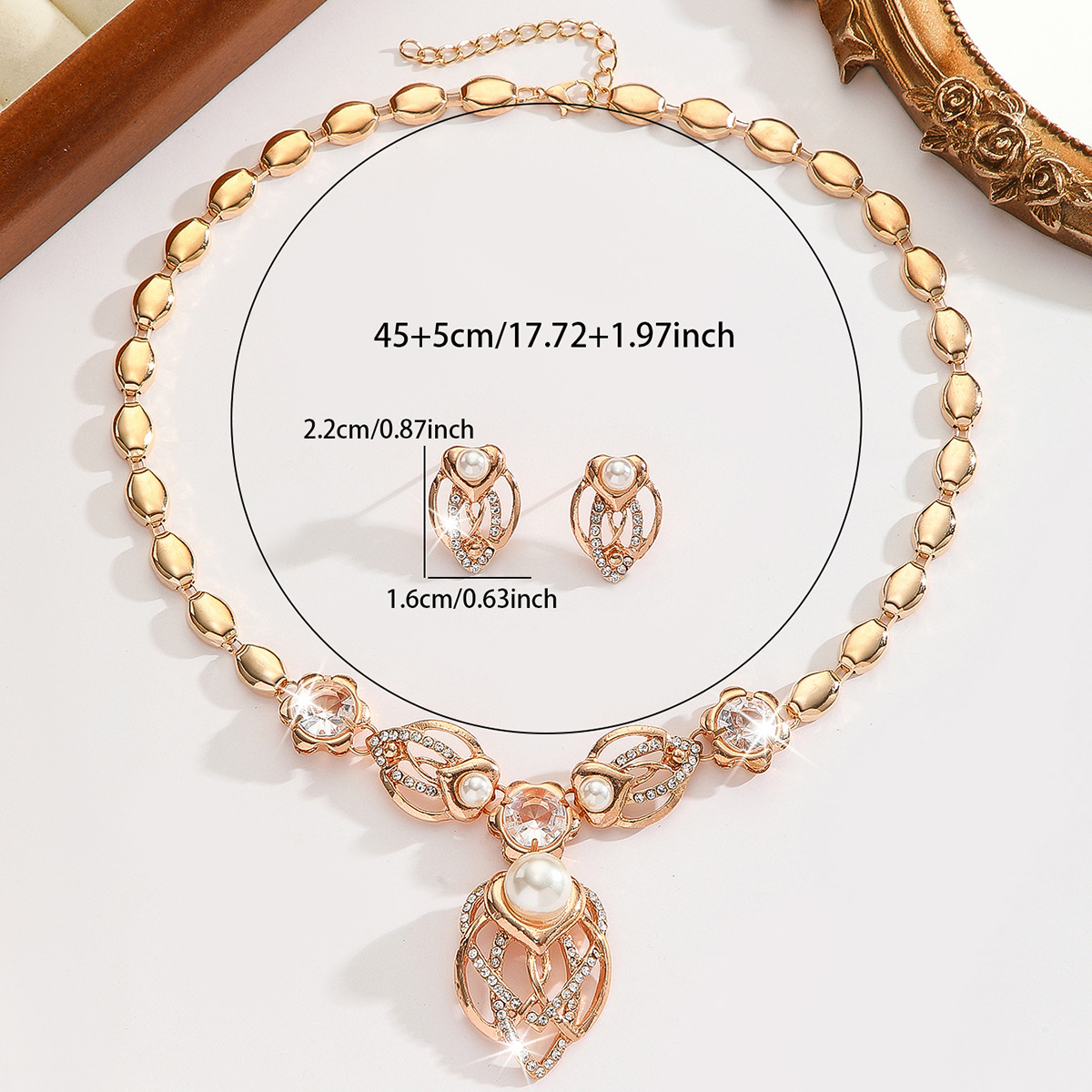 2-piece crystal jewelry set#TL4212