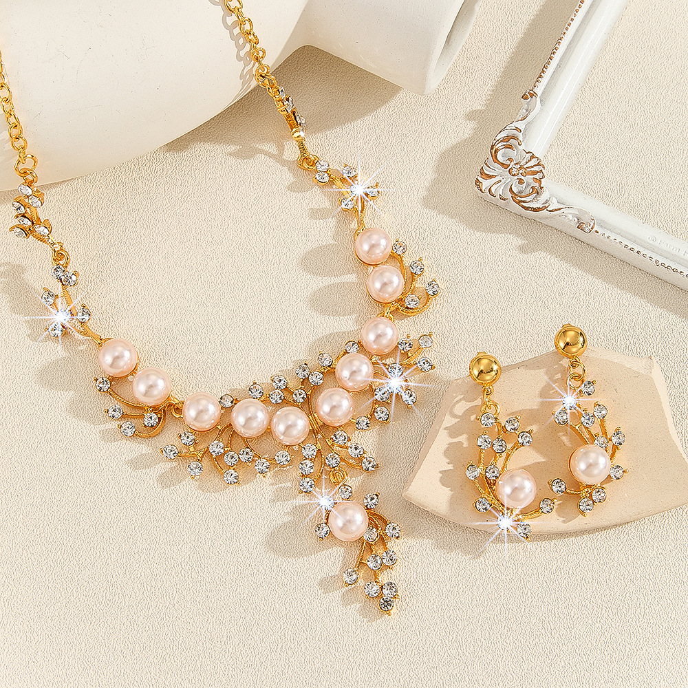 2-piece crystal jewelry set#TL0002