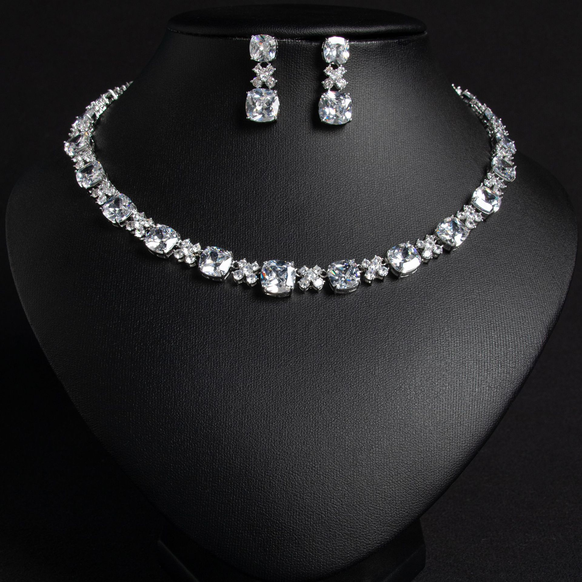 New arrival simple design zircon jewelry set