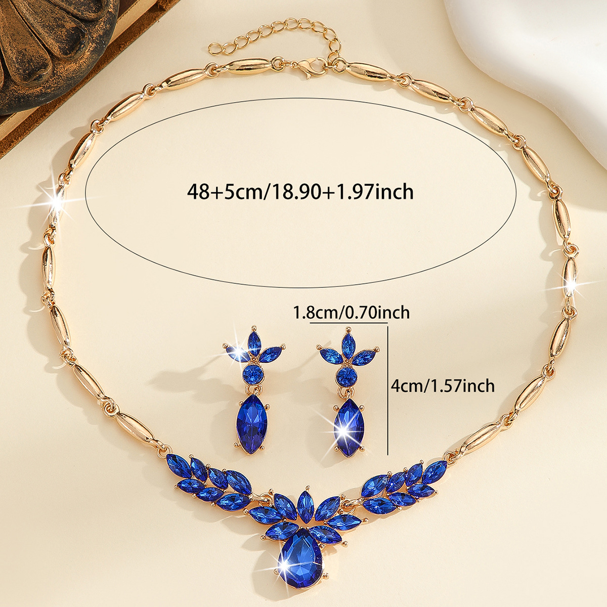 2-piece crystal jewelry set#TL2088