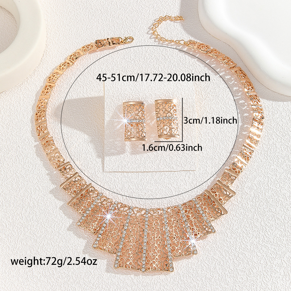 2-piece crystal jewelry set#TL4049