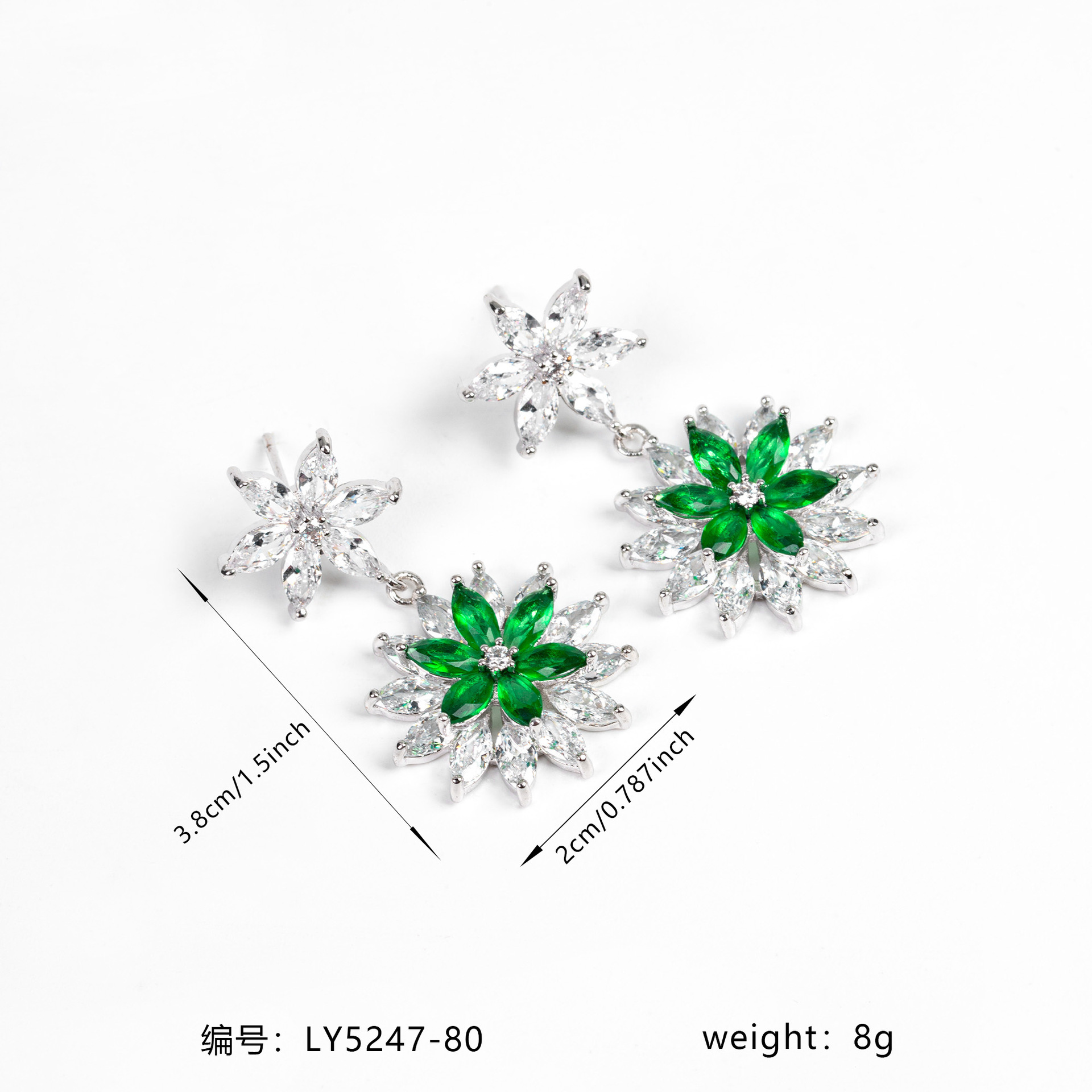 New creative zircon earrings
