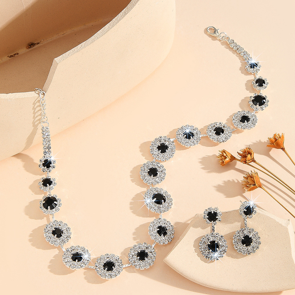 2-piece crystal jewelry set#TL00342