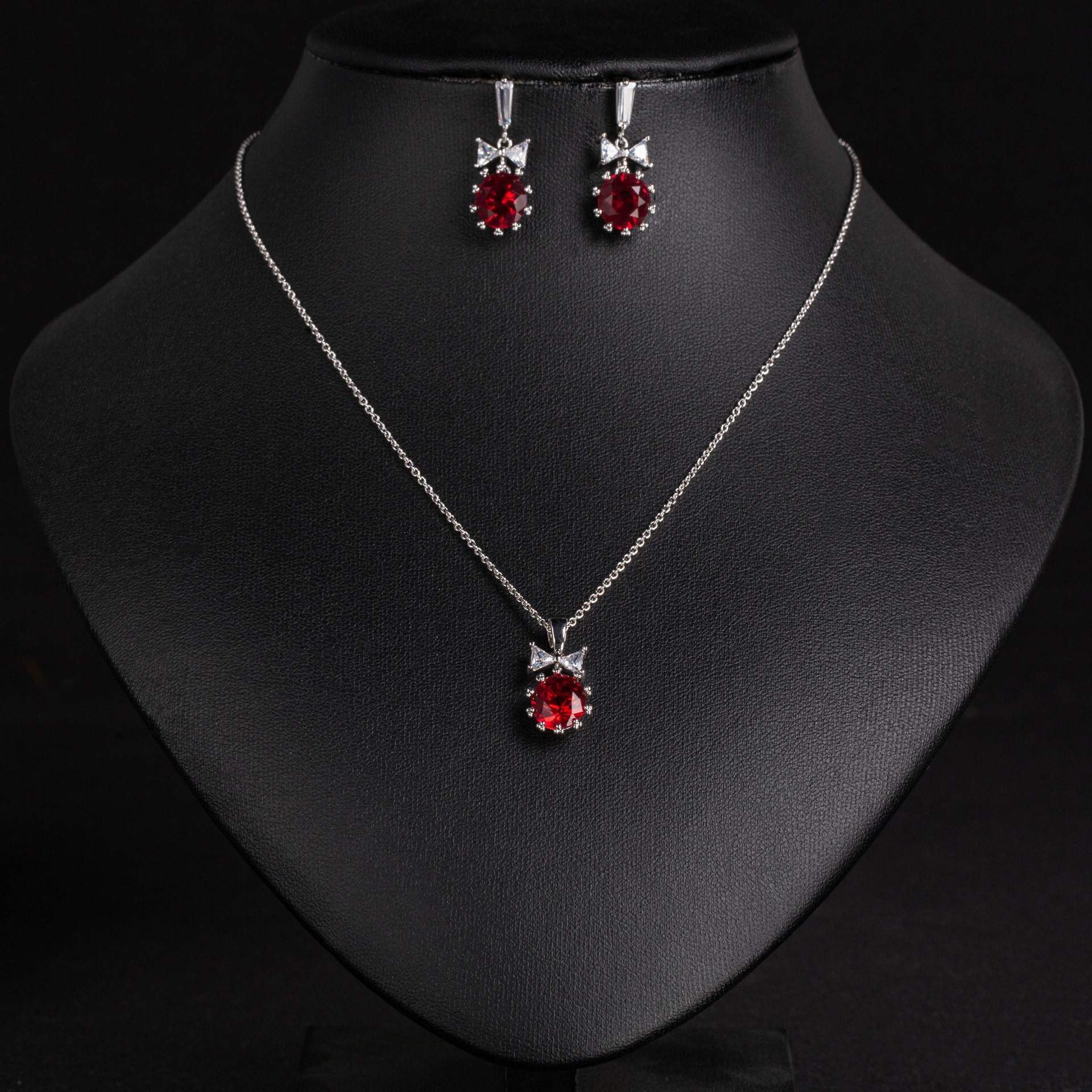 New simple zircon jewelry set