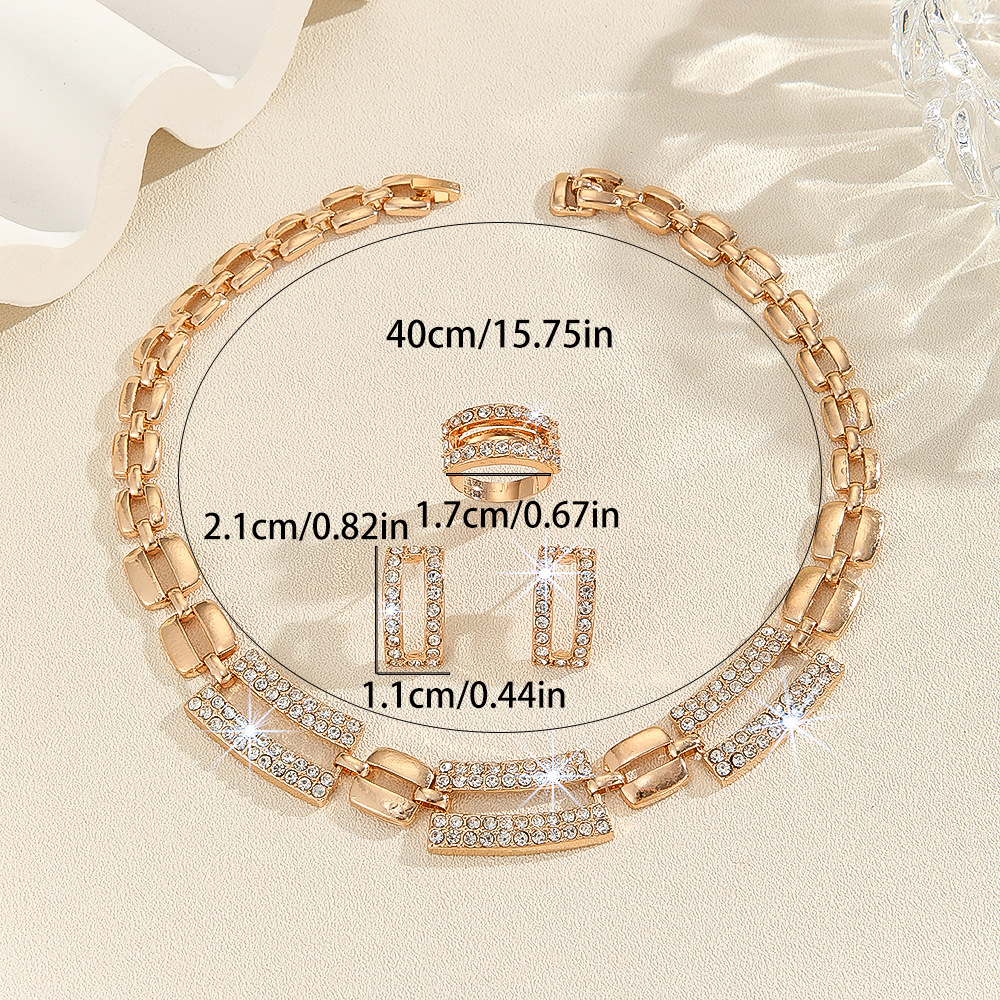 2-piece crystal jewelry set#TL4088