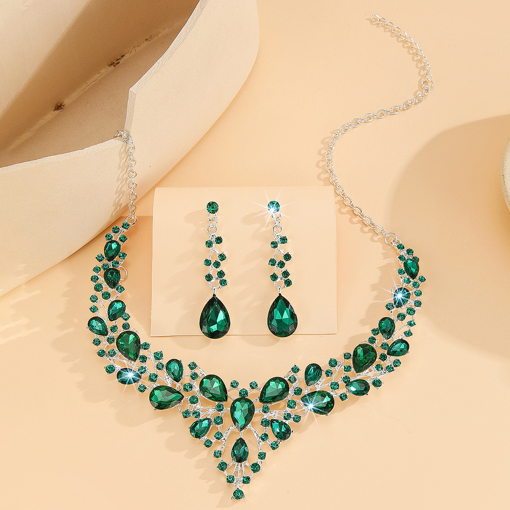 2-piece crystal jewelry set#TL0265