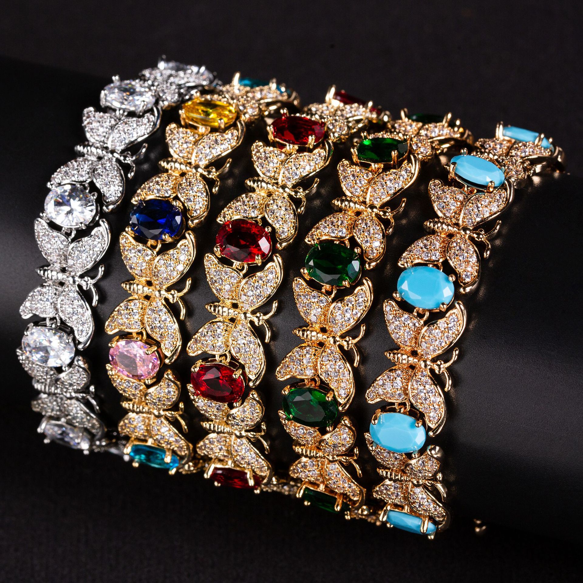 New elegant butterfly zircon bracelet