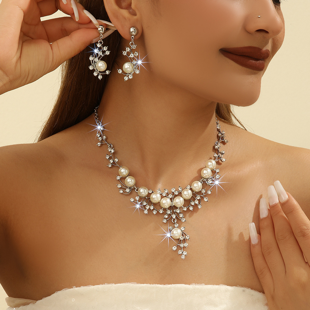 2-piece crystal jewelry set#TL0002