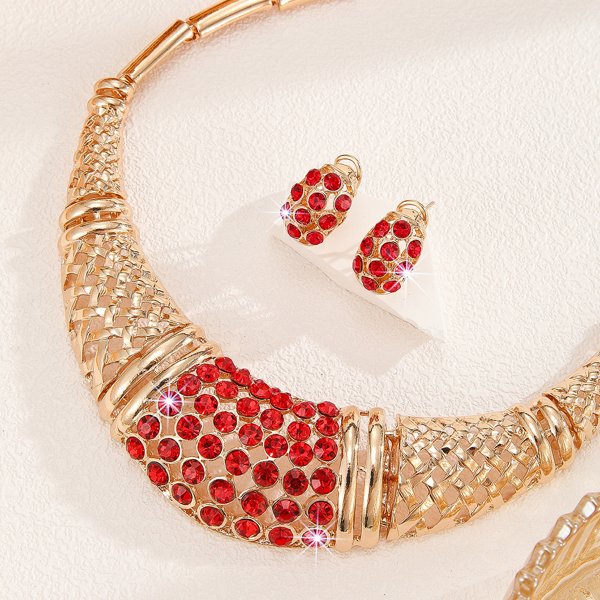 2-piece crystal jewelry set#TL4147