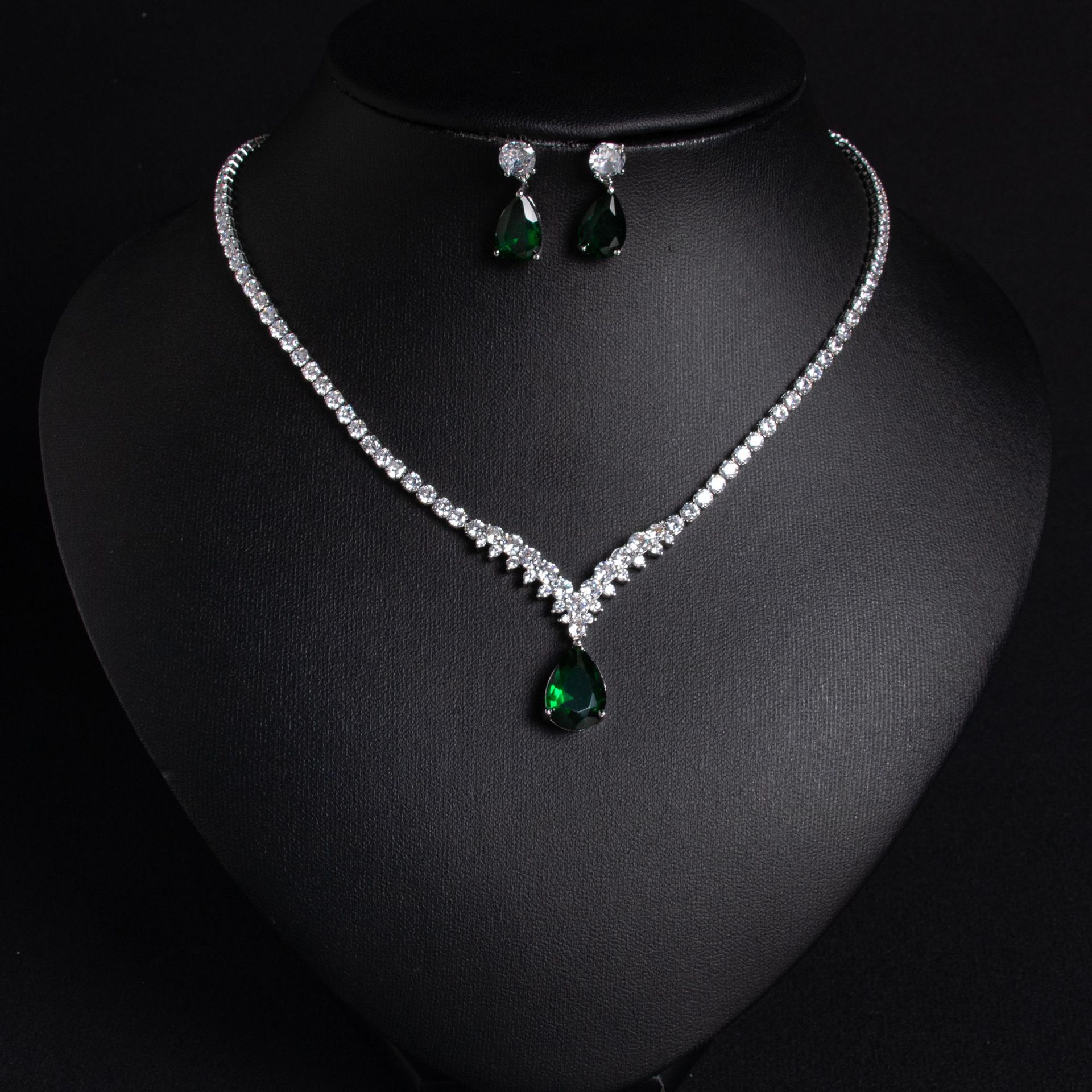 New simple zircon jewelry set