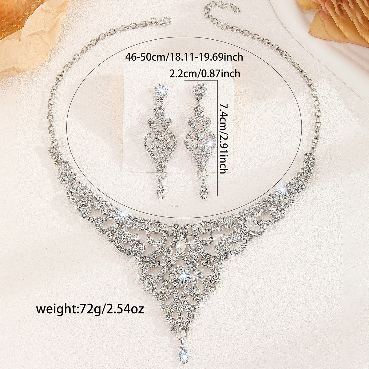 2-piece crystal jewelry set#TL3251
