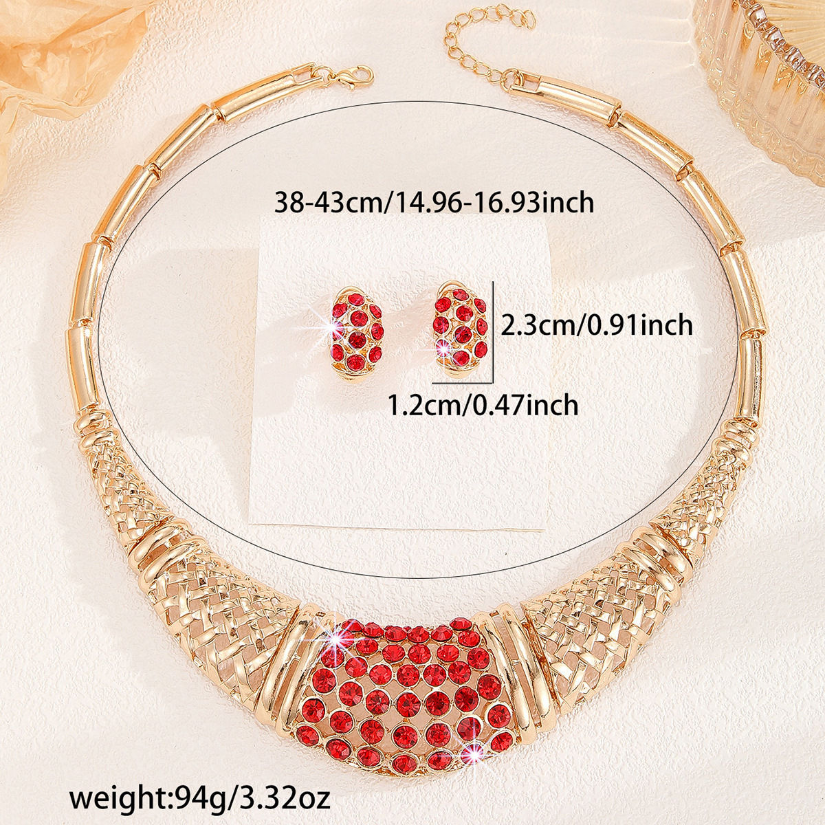 2-piece crystal jewelry set#TL4147