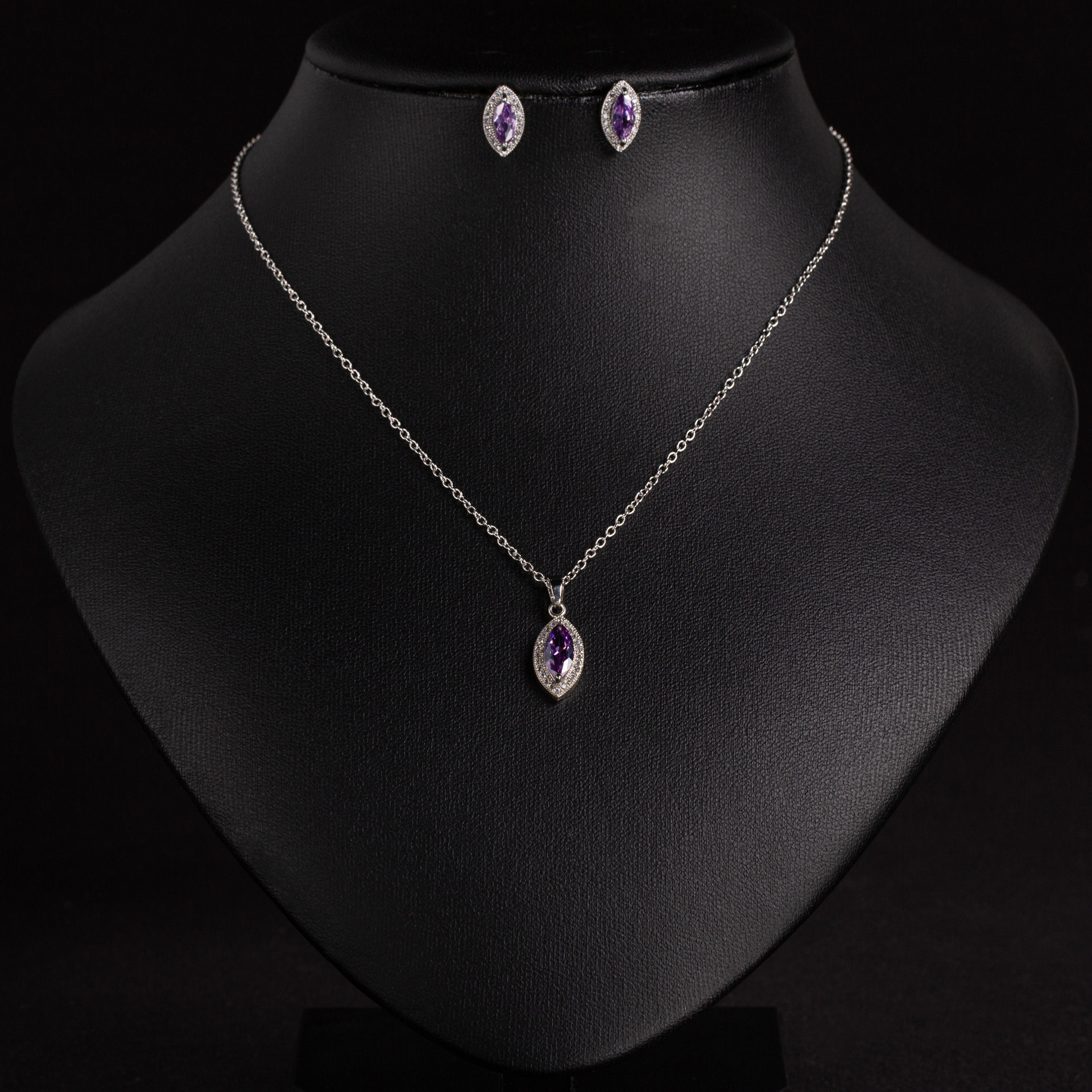 New simple zircon jewelry set