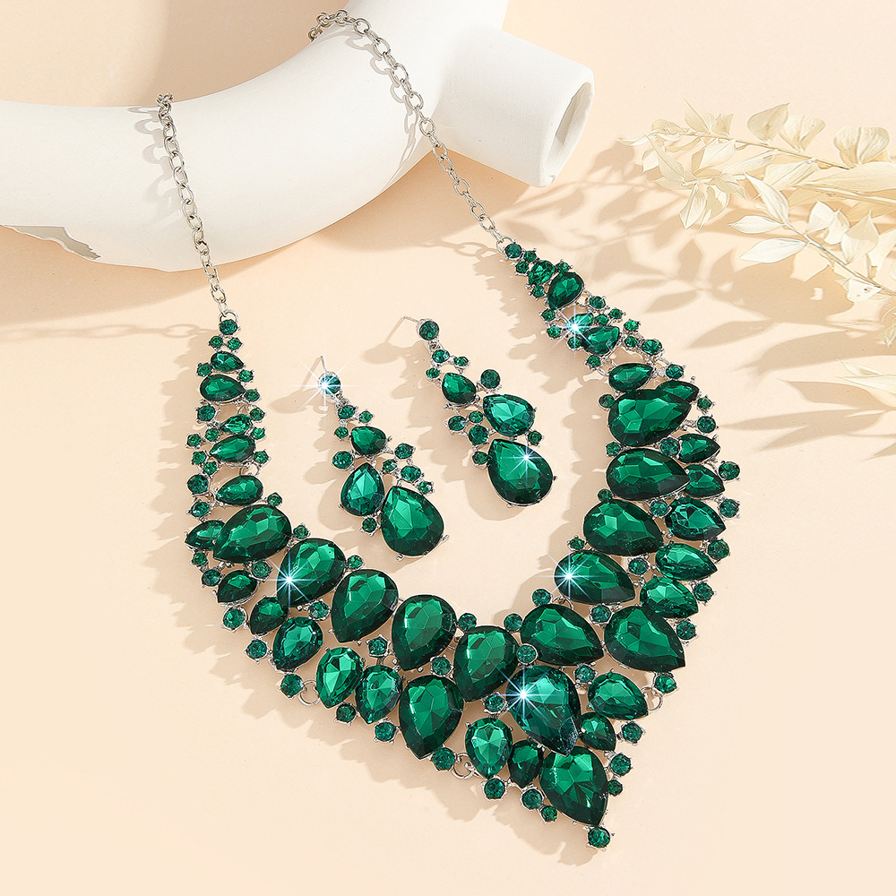 2-piece crystal jewelry set#TL0001