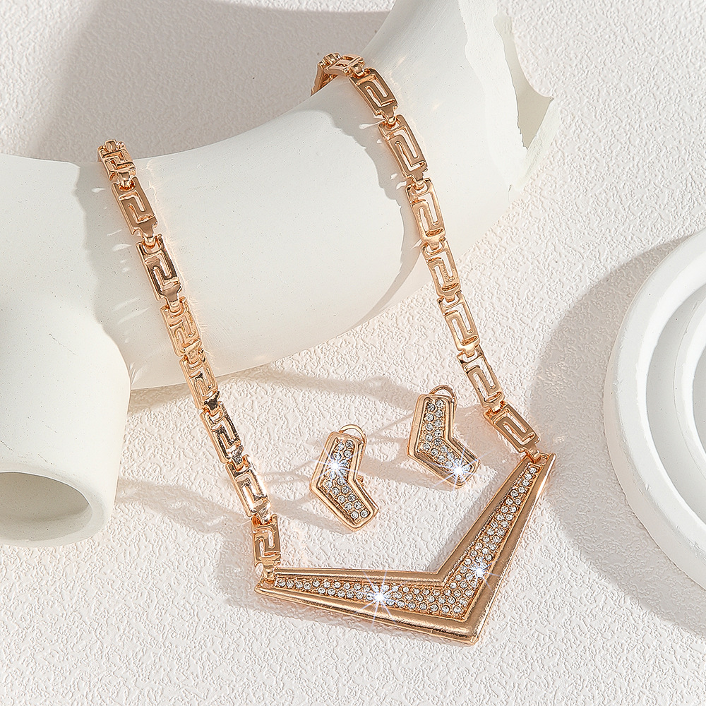 2-piece crystal jewelry set#TL4053