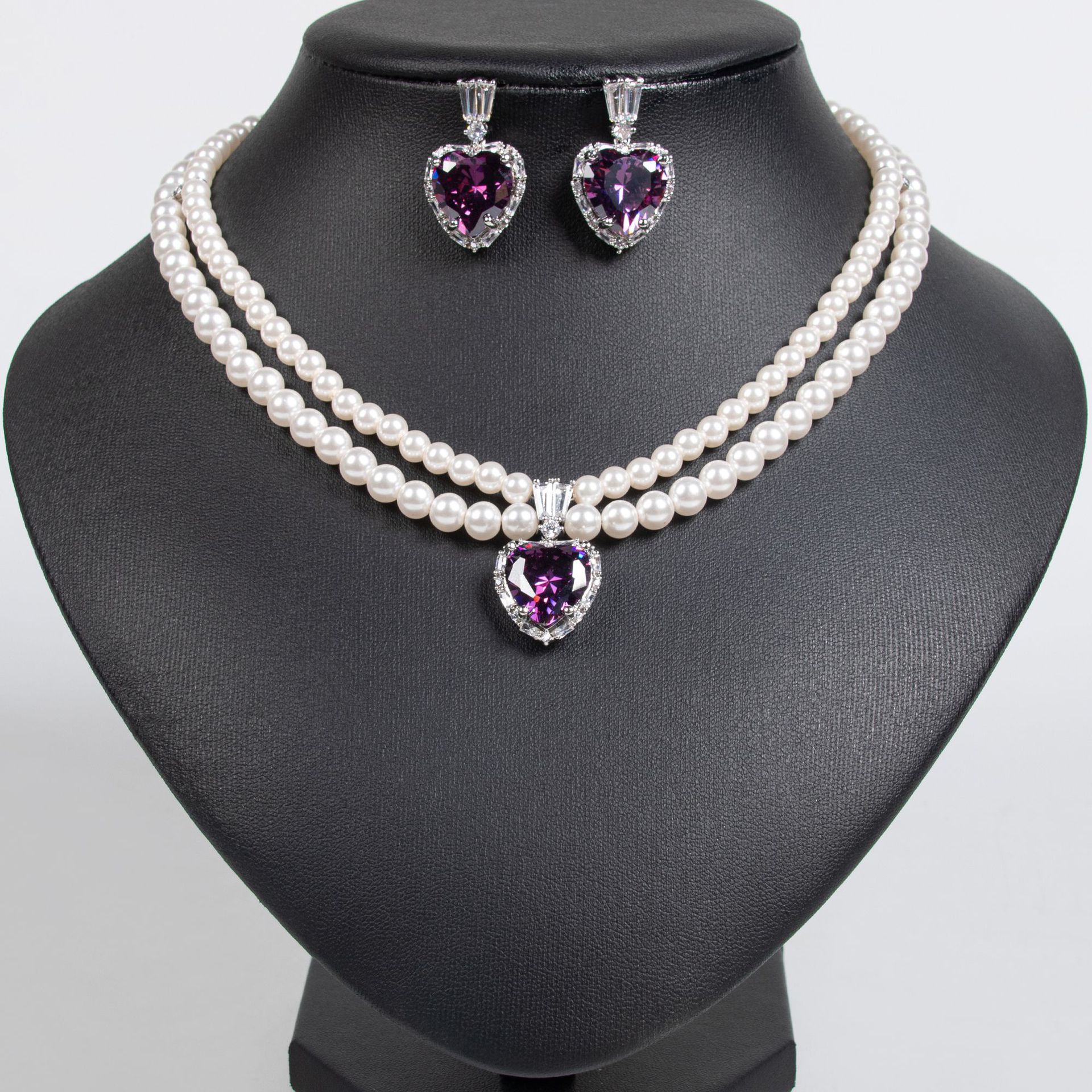 New Pearl Zircon Jewelry Set