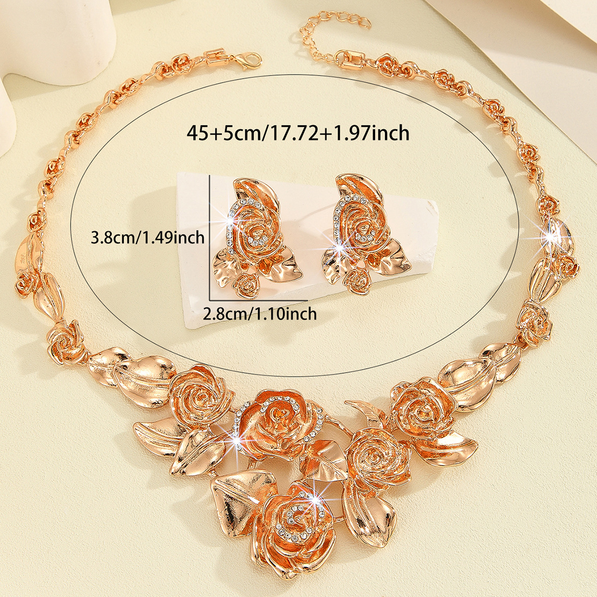 2-piece crystal jewelry set#TL4247