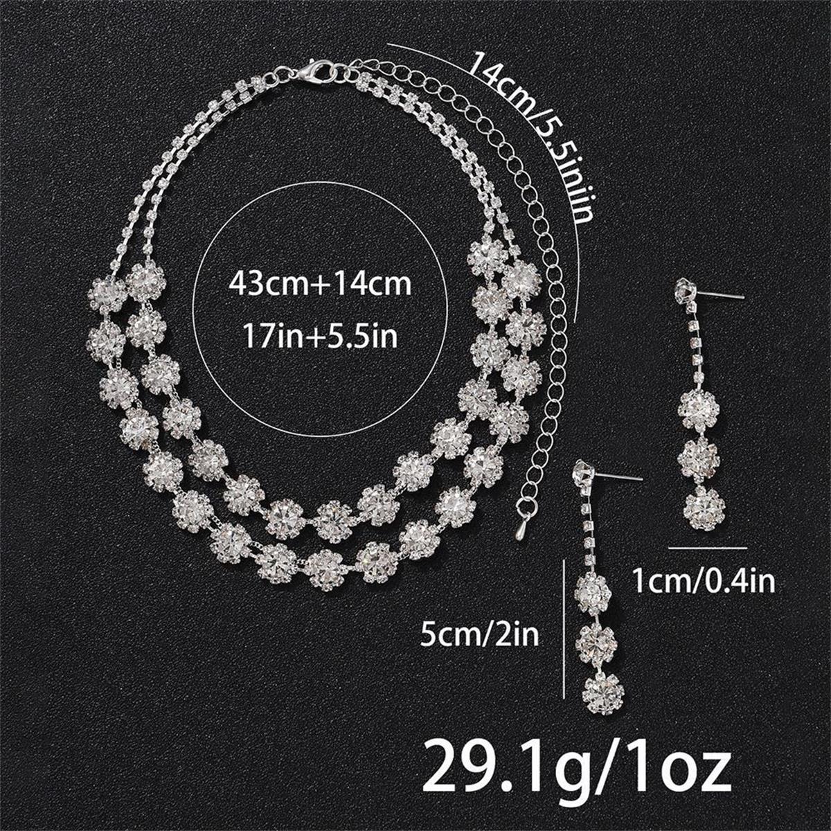 2-piece crystal jewelry set#ZL002645