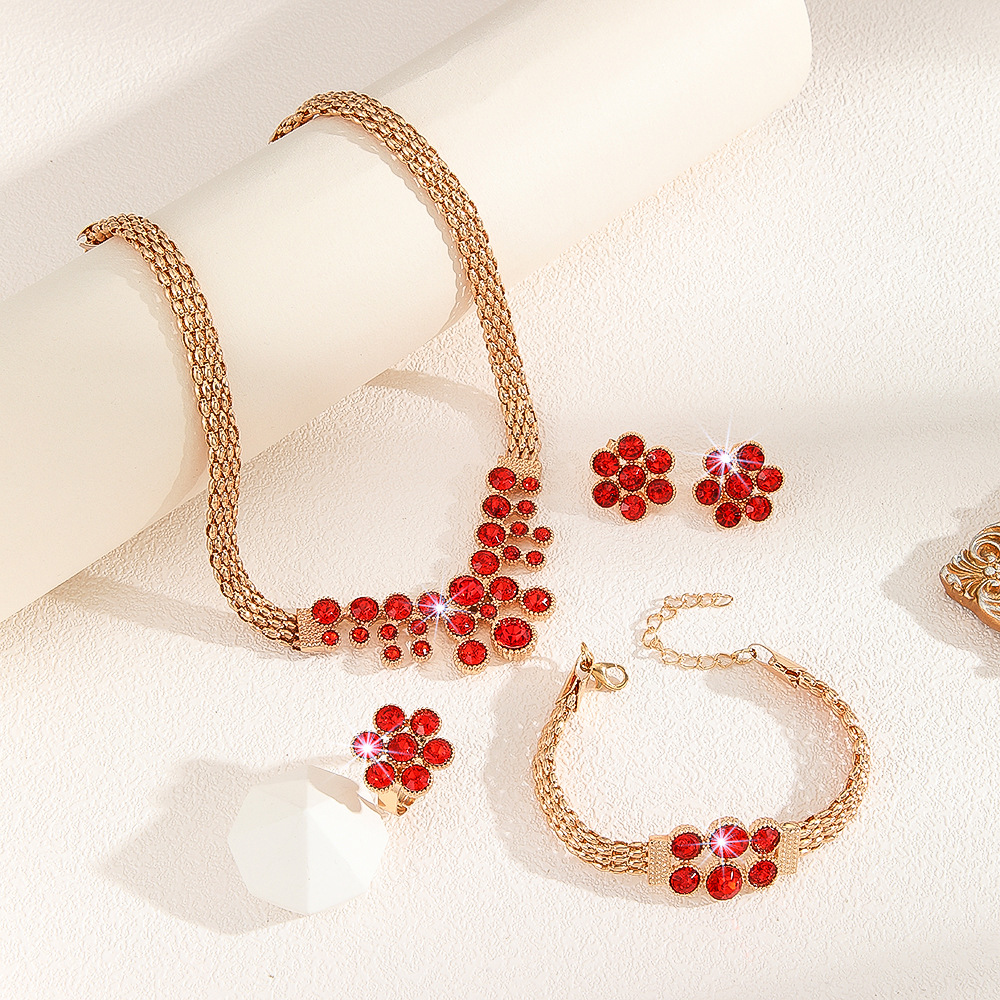 2-piece crystal jewelry set#TL4215