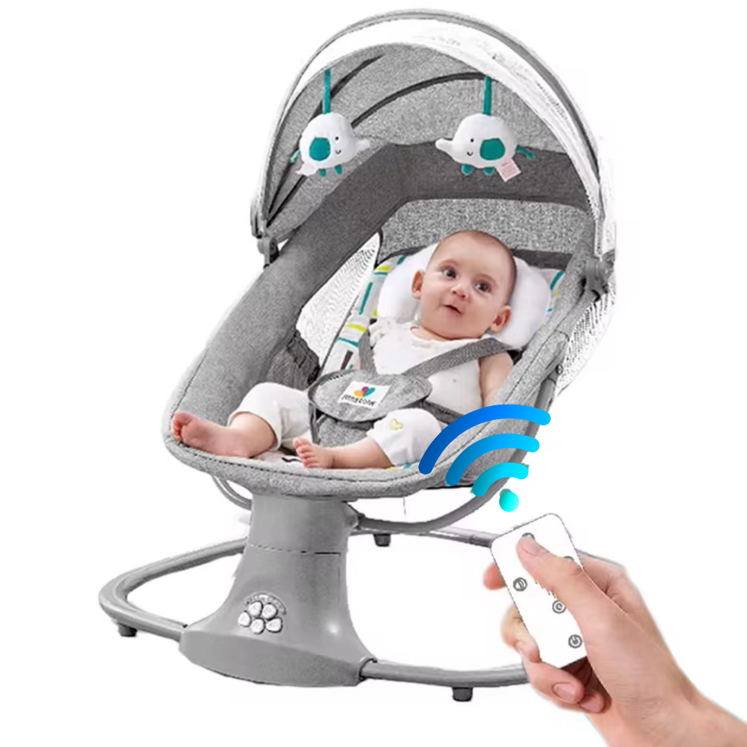 Electric baby bouncer with Bluetooth and remote control