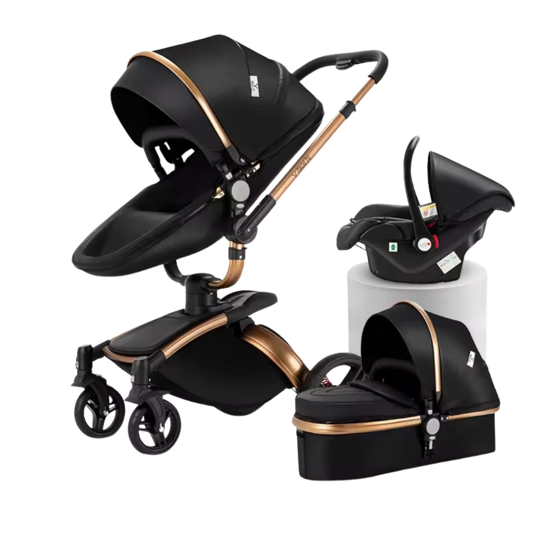 Multifunctional 3 in 1 Waterproof PU Baby Stroller