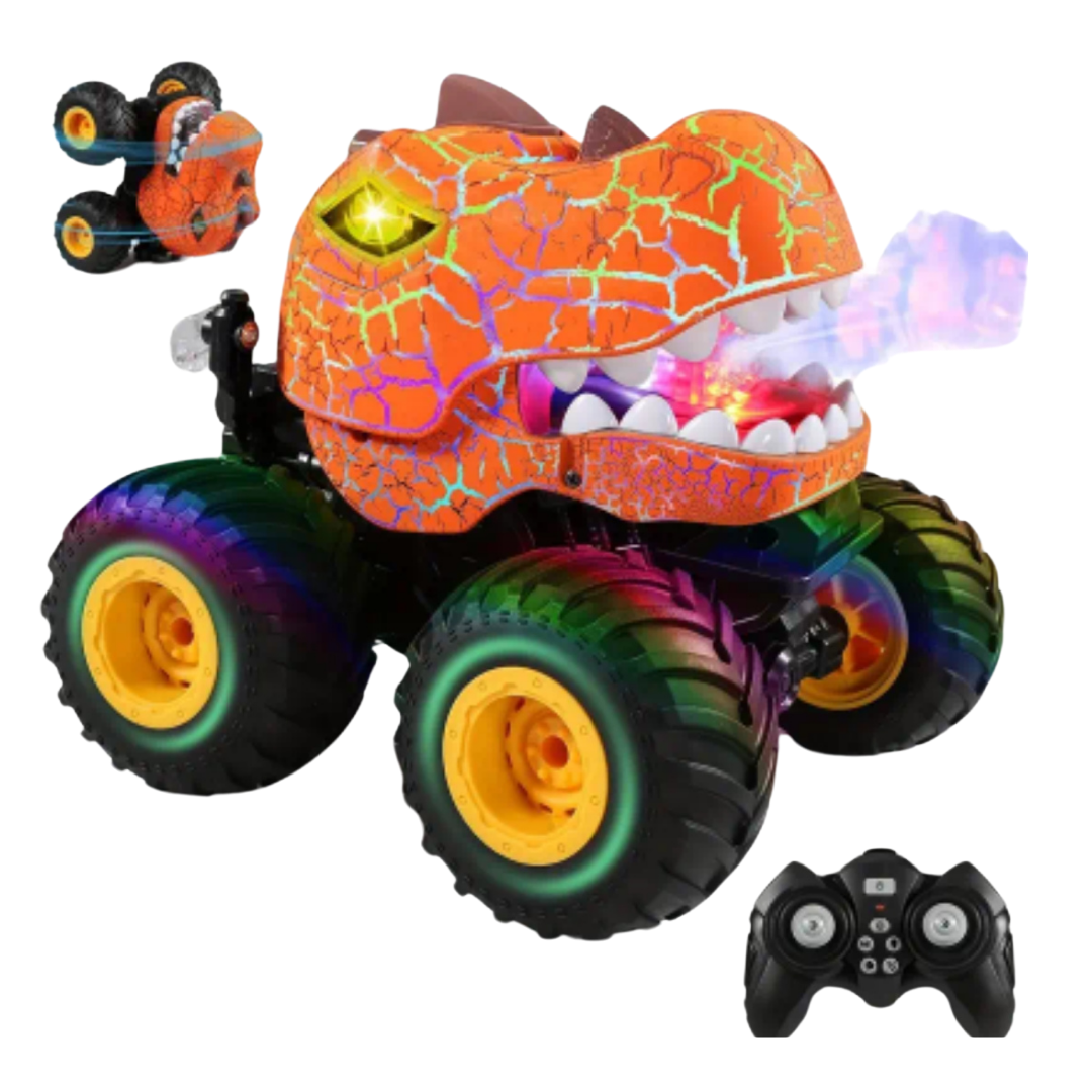 Remote-controlled "Dinosaur" car with smoke and lights