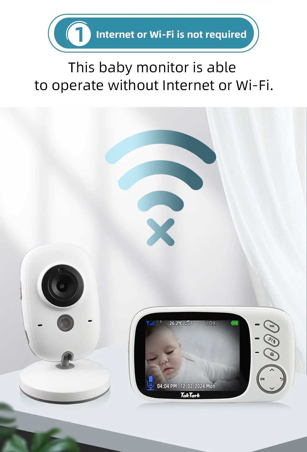 Wireless video baby monitor