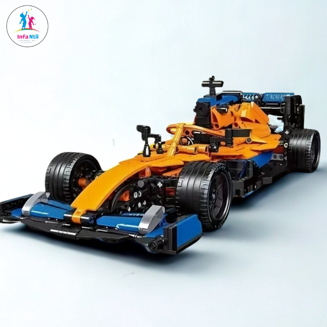 Blue and Yellow Racing Car Model Building Kit – 1:12 Scale