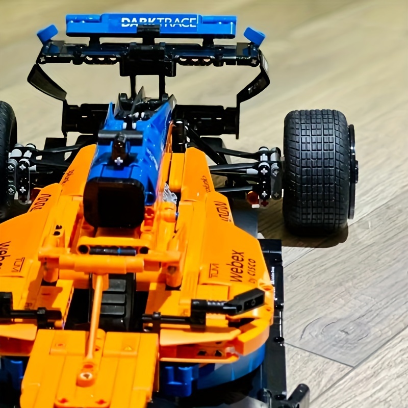 Blue and Yellow Racing Car Model Building Kit – 1:12 Scale