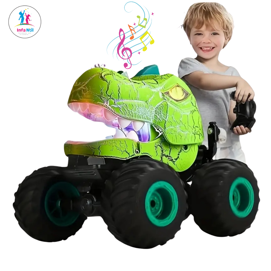 Remote-controlled "Dinosaur" car with smoke and lights