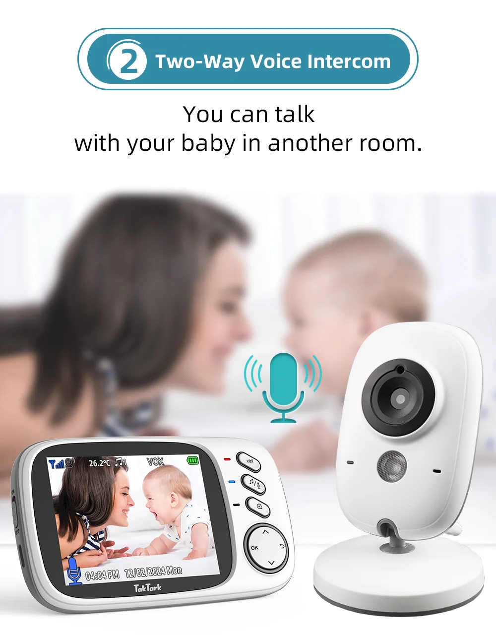 Wireless video baby monitor