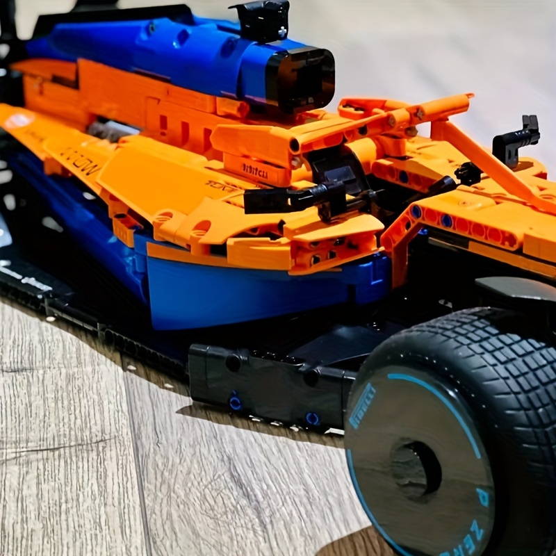 Blue and Yellow Racing Car Model Building Kit – 1:12 Scale