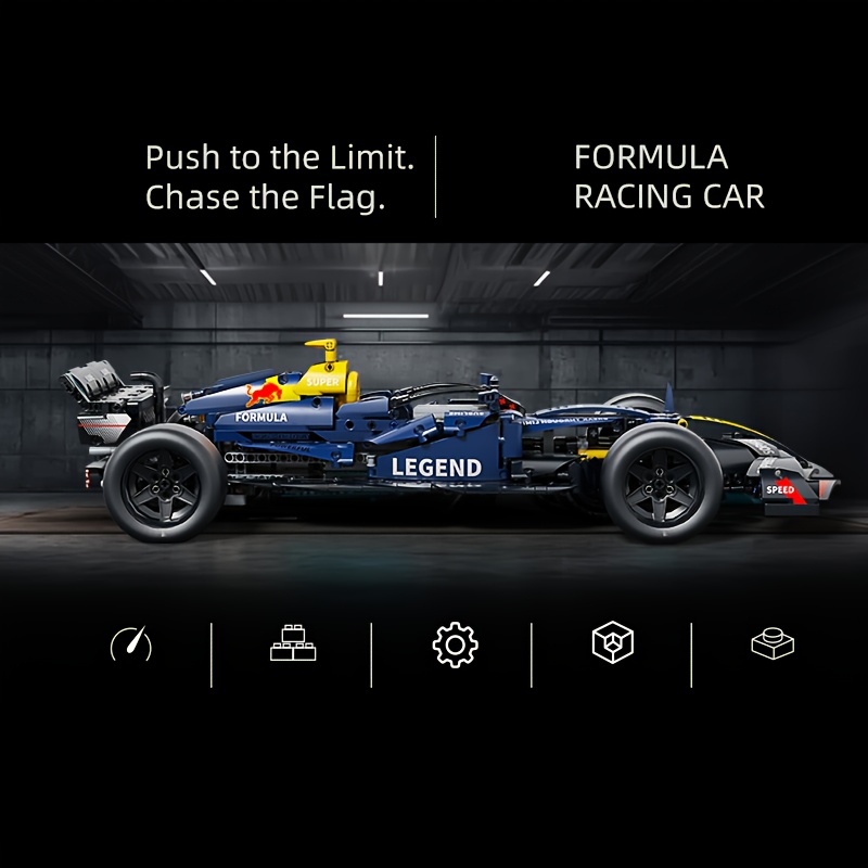 Formula 1 Blue Car Model Building Kit – 1:10 Scale