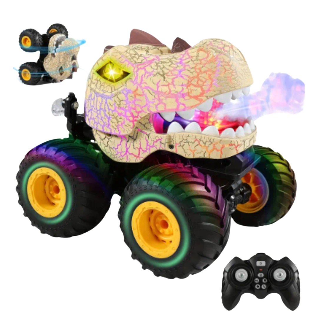 Remote-controlled "Dinosaur" car with smoke and lights