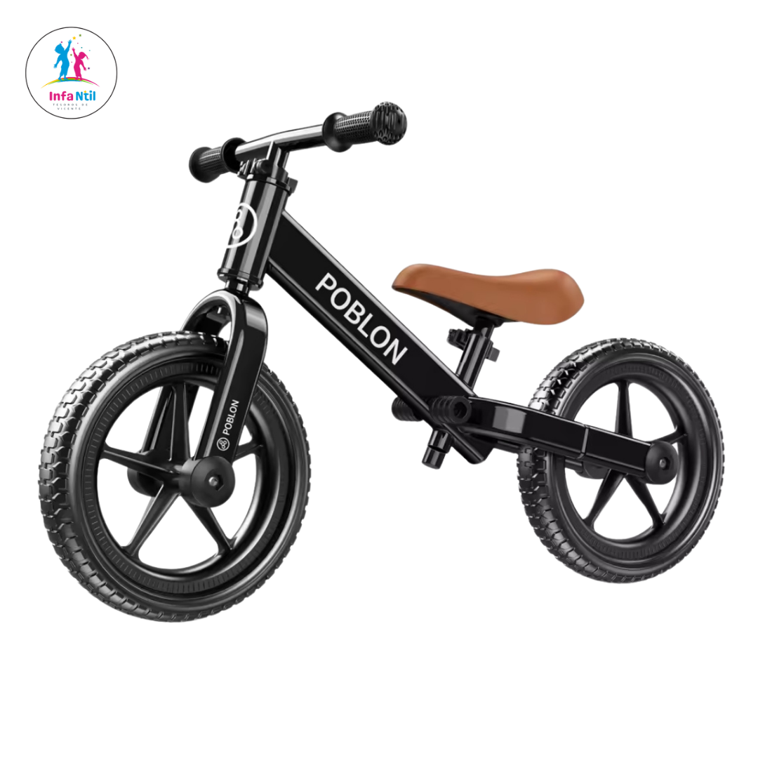 Portable balance bike without pedals for children