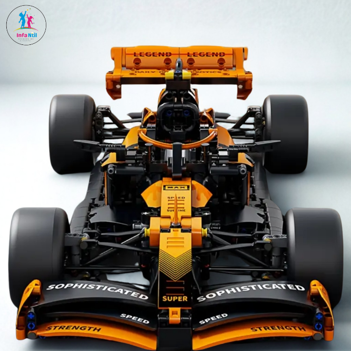 Orange Formula 1 Racing Car Model Building Kit – 1:10 Scale