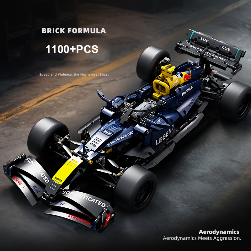 Formula 1 Blue Car Model Building Kit – 1:10 Scale