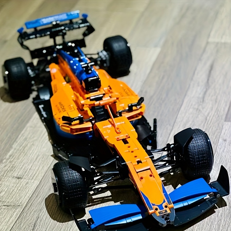 Blue and Yellow Racing Car Model Building Kit – 1:12 Scale