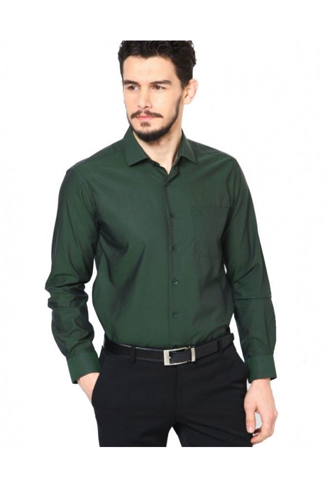 Men's Dark Green Formal Shirt