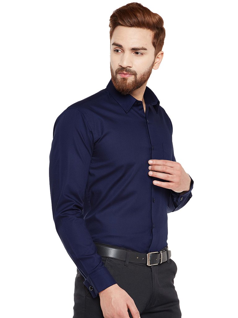 Men's Navy Blue Formal Shirt
