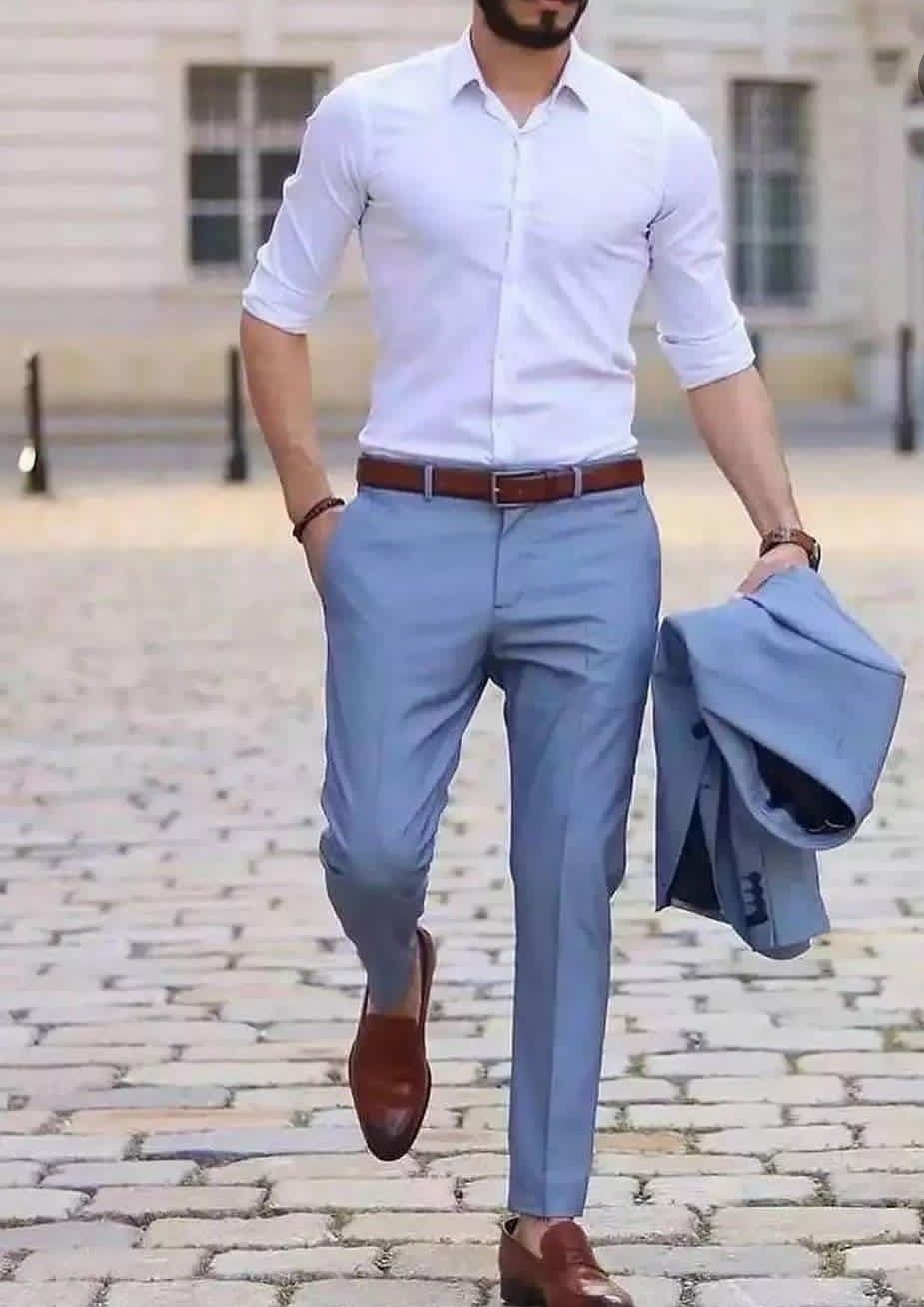 Men's Light Blue Suit
