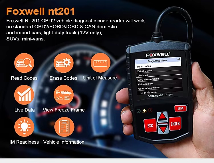 Foxwell NT201 OBD2     Scanner 
