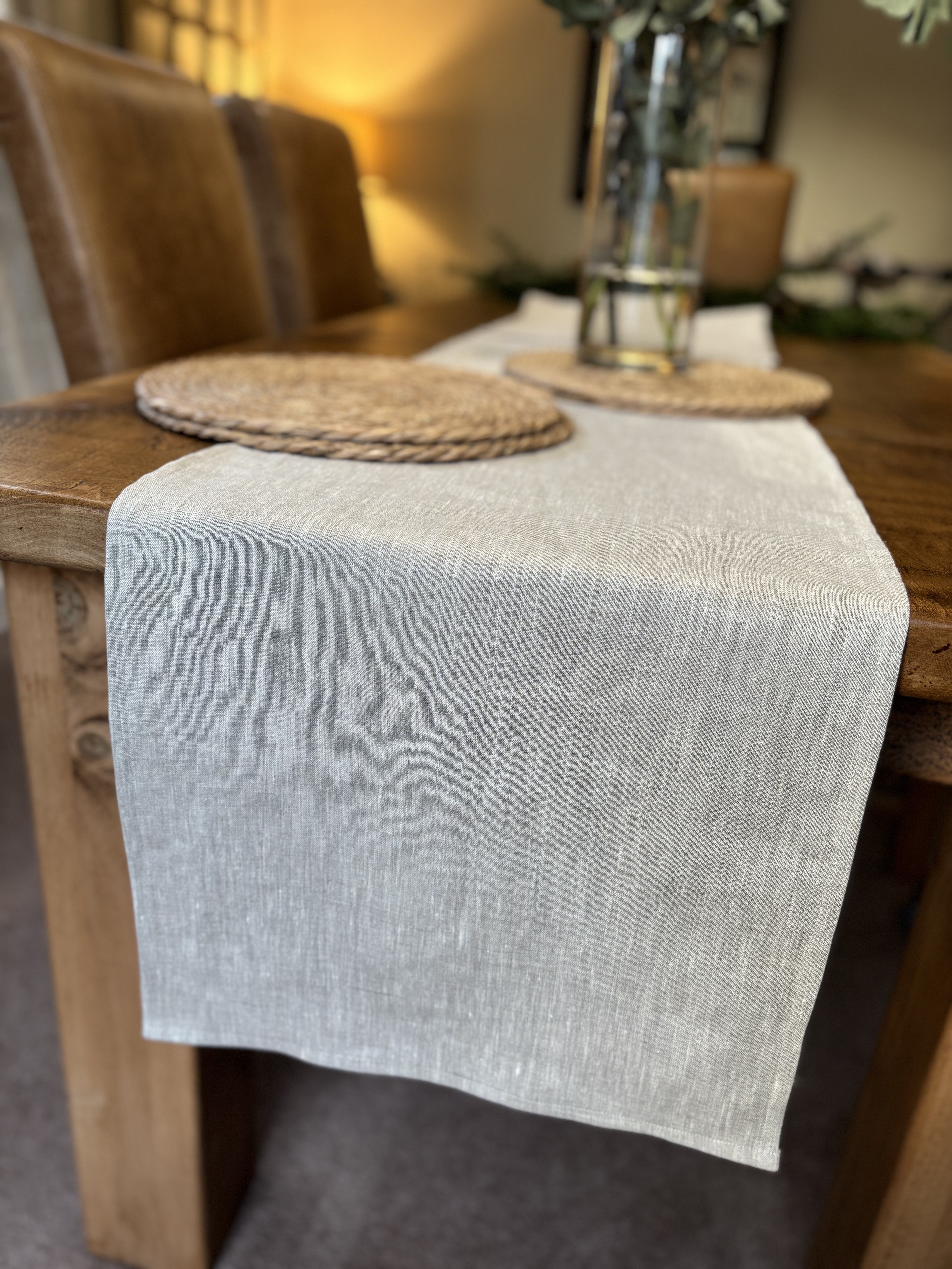 Rustic Linen Table Runner