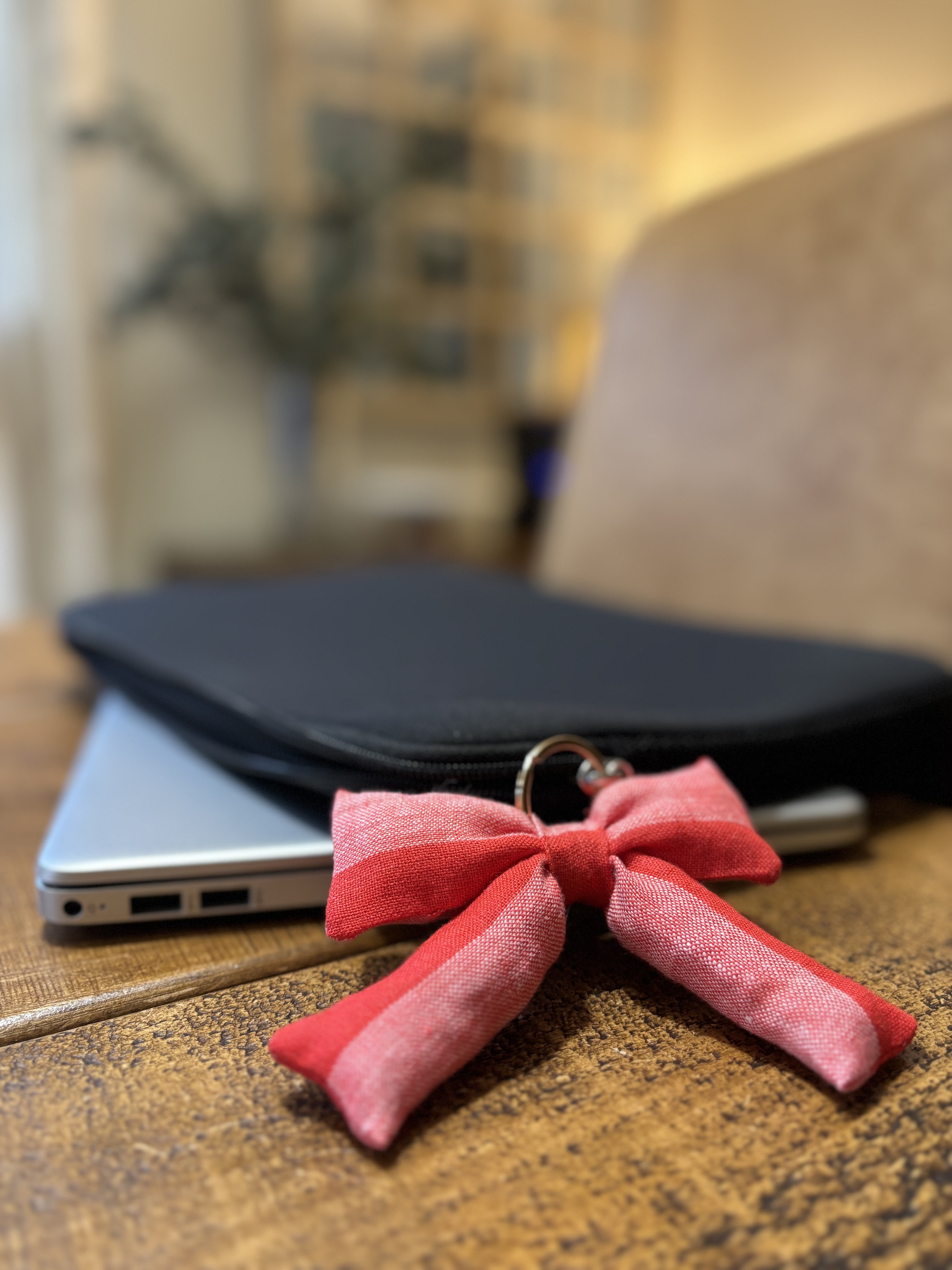  Fabric Bow Keyring/Bag Charm