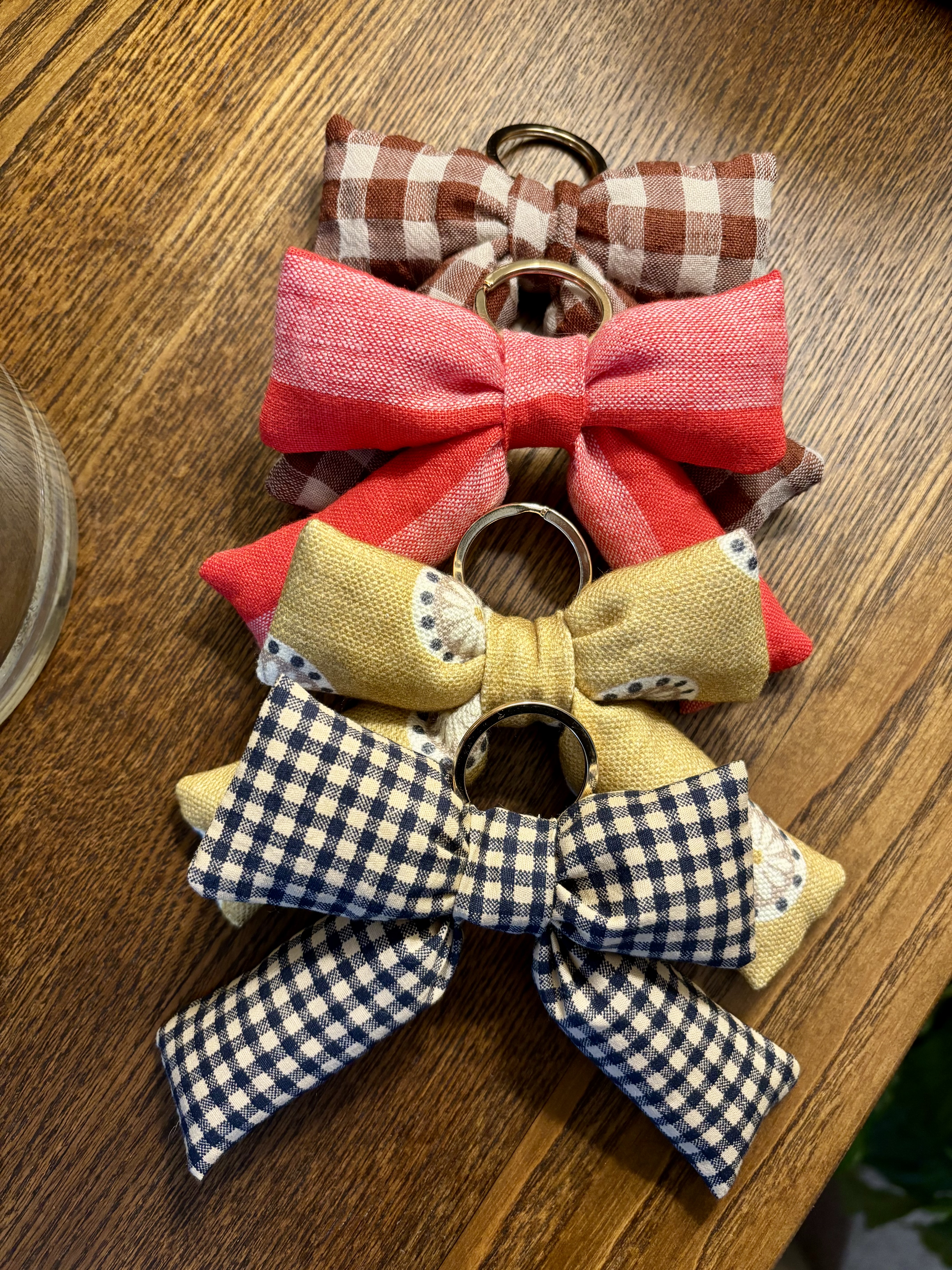  Fabric Bow Keyring/Bag Charm