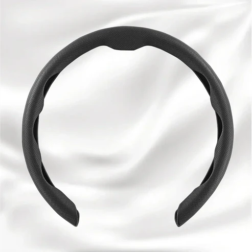 Nexi Customized Car Logo Breathable Ultra-thin 5D Leather & Carbon Car Steering Wheel Cover Universal Fit