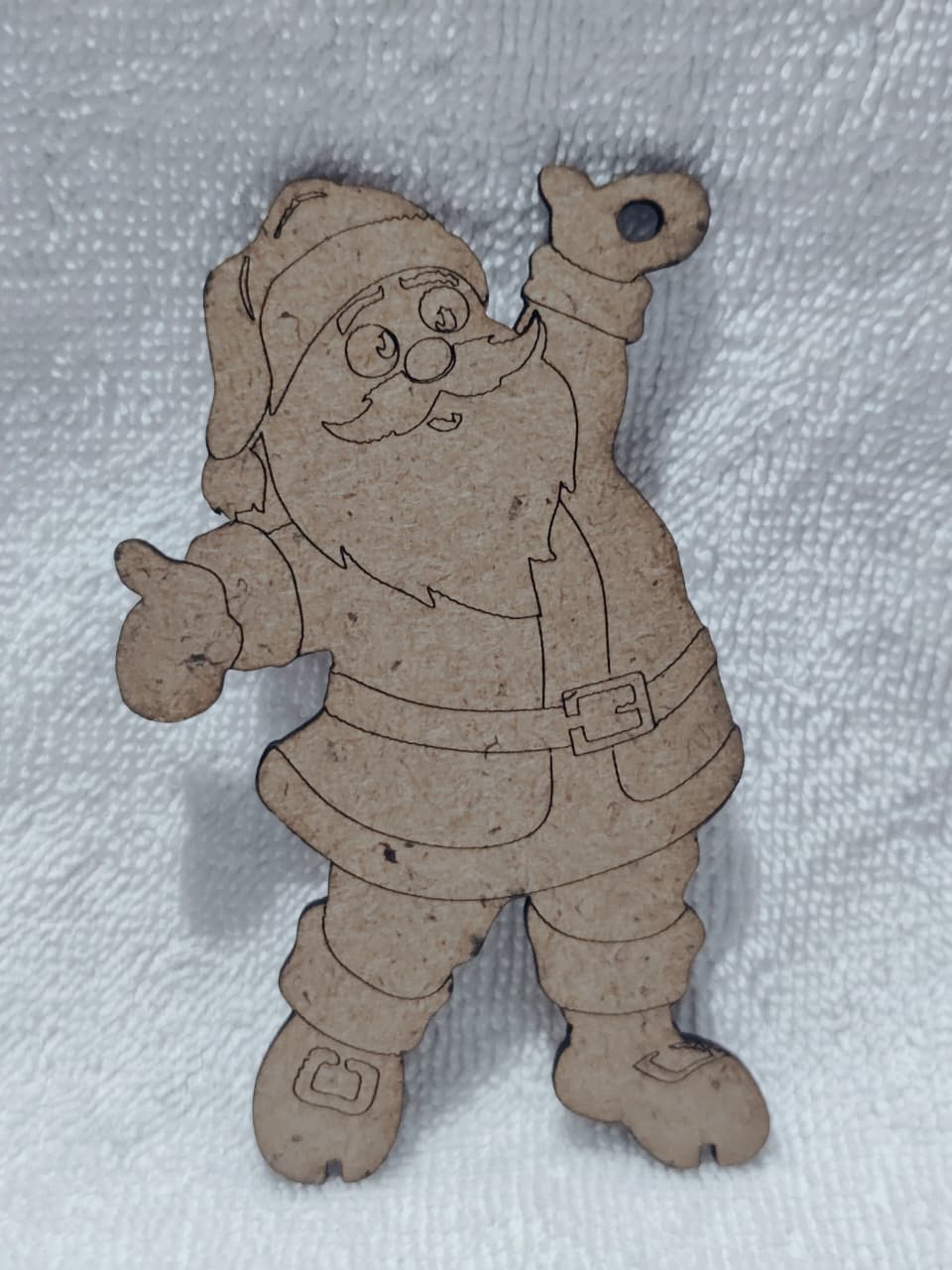 Wooden Santa Claus Ornament - 4 inch